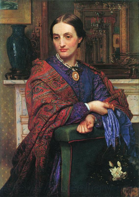 William Holman Hunt Portrait of Fanny Holman Hunt Norge oil painting art